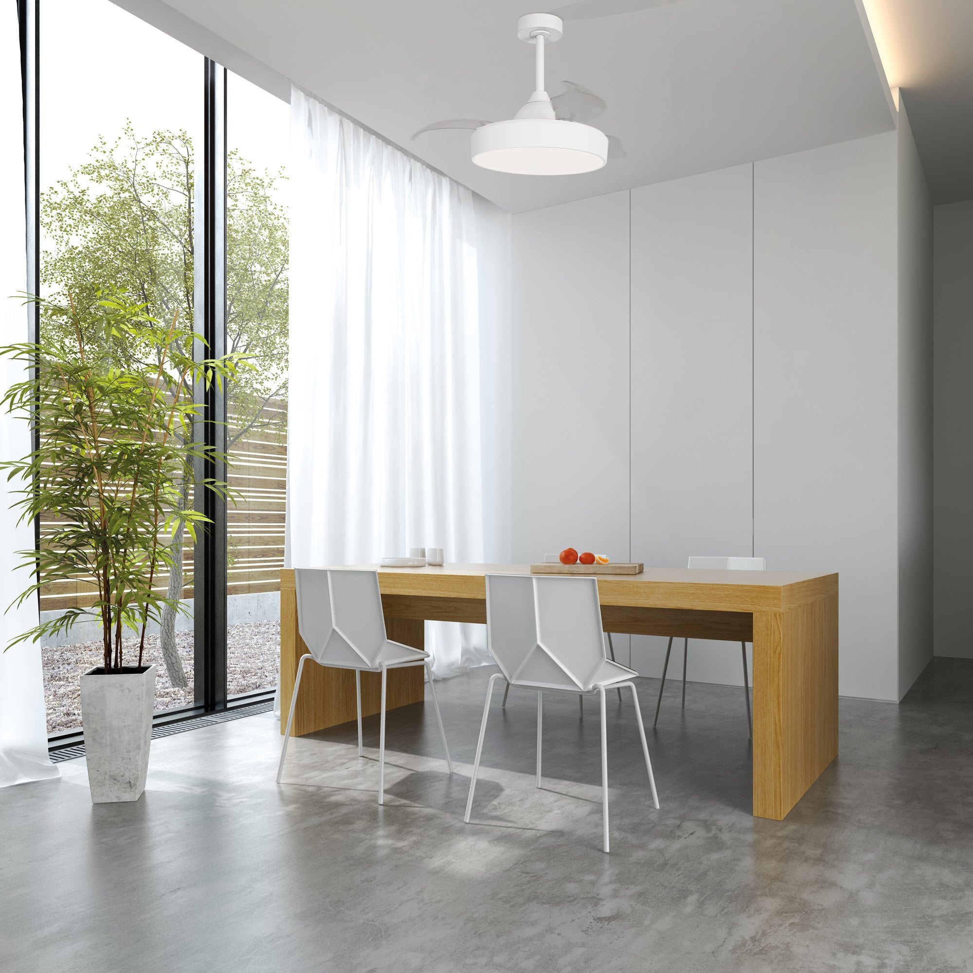 Mantra Alaska 45W LED Dimmable Ceiling Light With Built-In 25W DC Fan, 2700-5000K Remote & APP Control - White