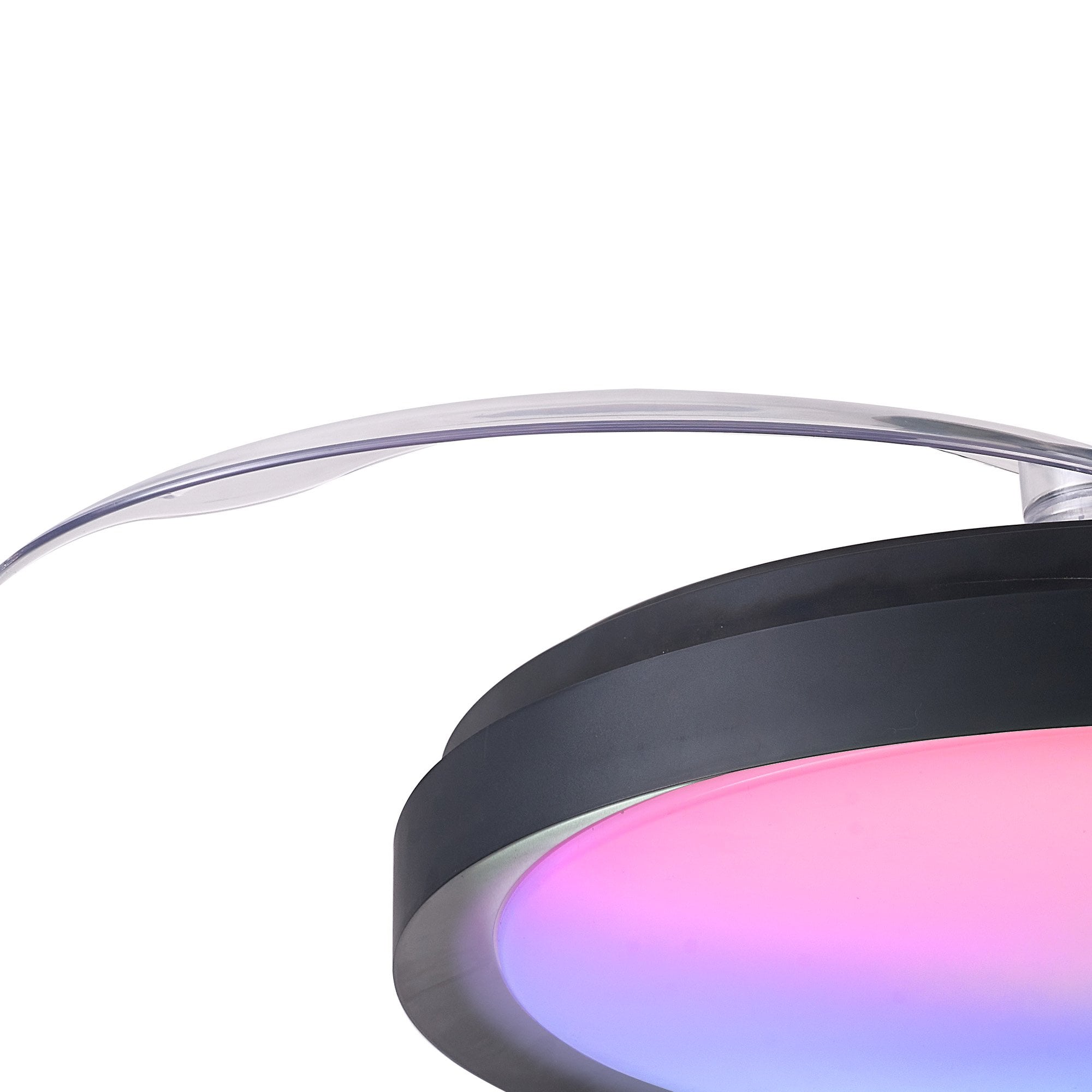 Mantra Siberia 50W LED Dimmable White, RGB Ceiling Light With Built-In 30W DC Fan, 3000-6500K Remote Control - Black