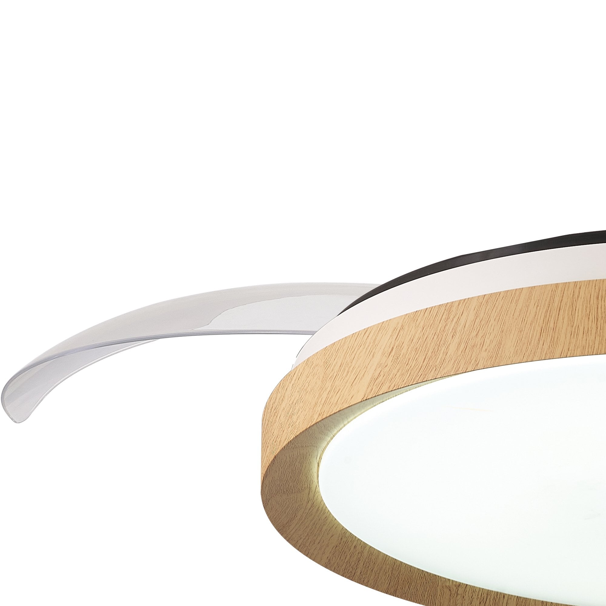 Mantra Mistral 50W LED Dimmable Ceiling Light With Built-In 30W DC Fan, 2700-5000K Remote Control - Wood