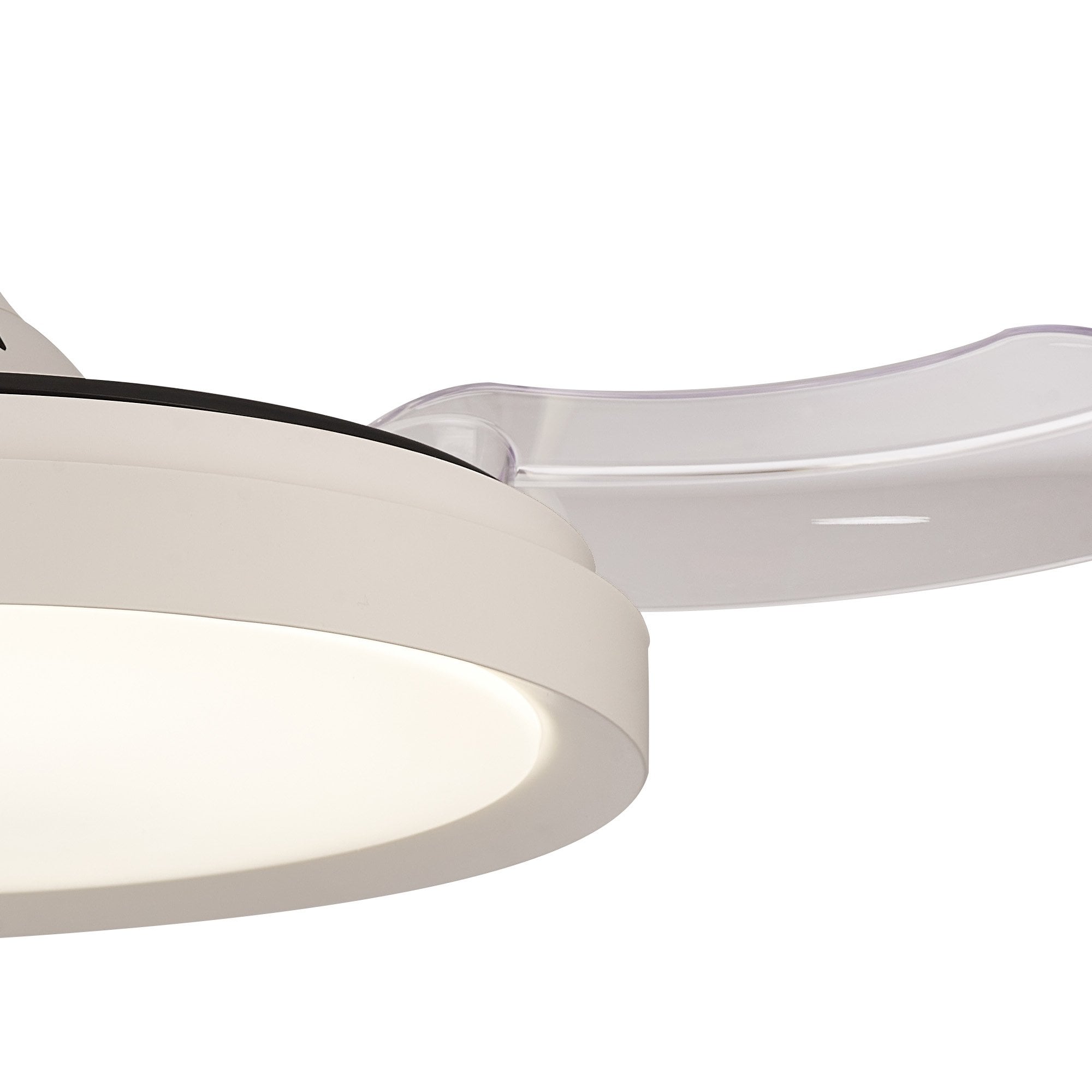 Mantra Mistral Mini 40W LED Dimmable Ceiling Light With Built-In 28W DC Fan, 2700-5000K Remote Control - White