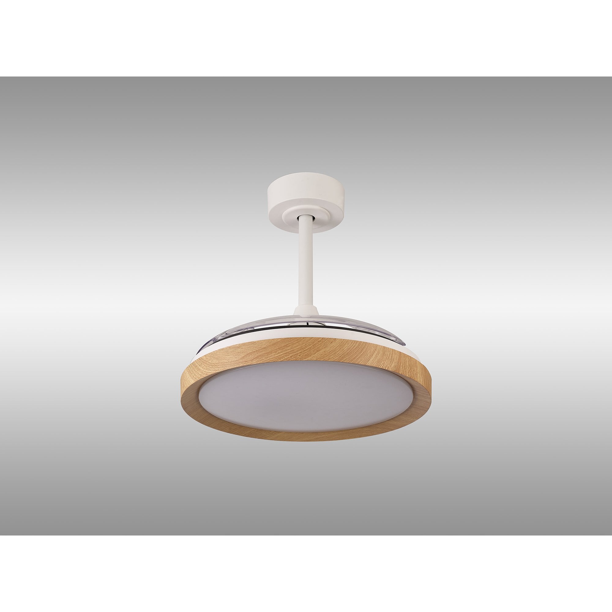 Mantra Mistral Mini 40W LED Dimmable Ceiling Light With Built-In 28W DC Fan, 2700-5000K Remote Control - Wood