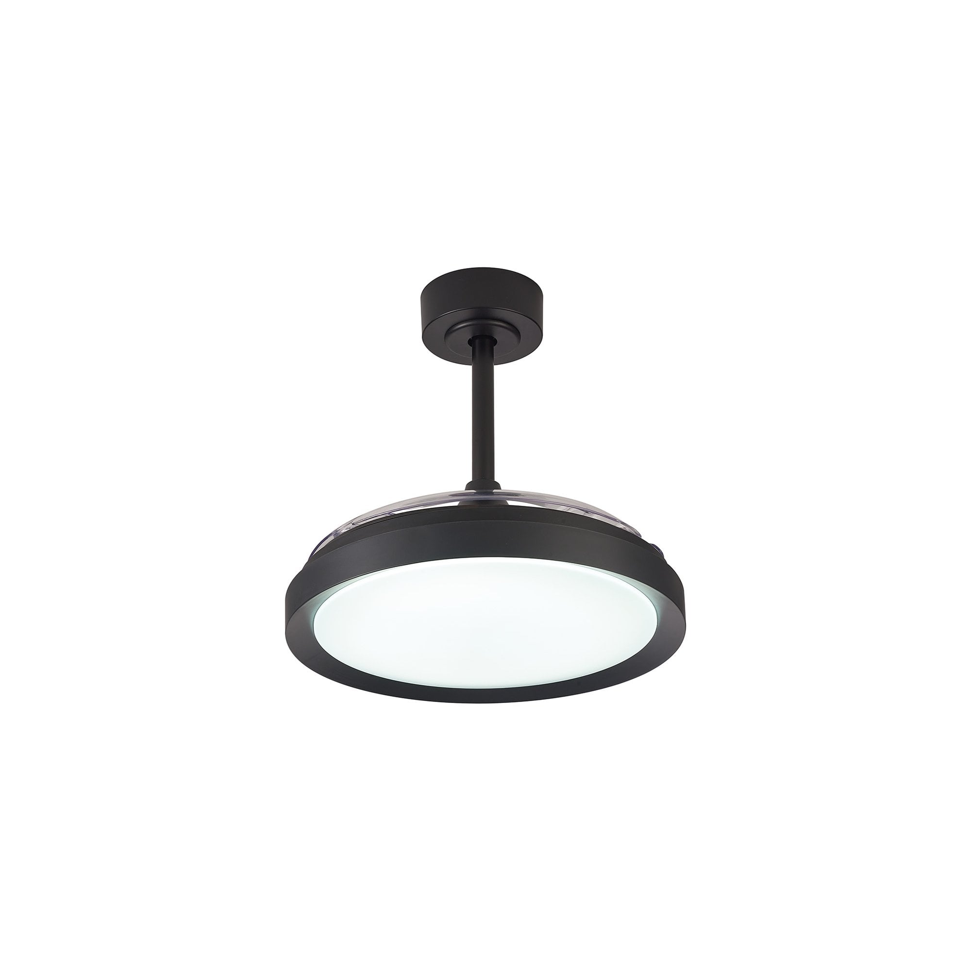 Mantra Mistral Mini 40W LED Dimmable Ceiling Light With Built-In 28W DC Fan, 2700-5000K Remote Control - Black