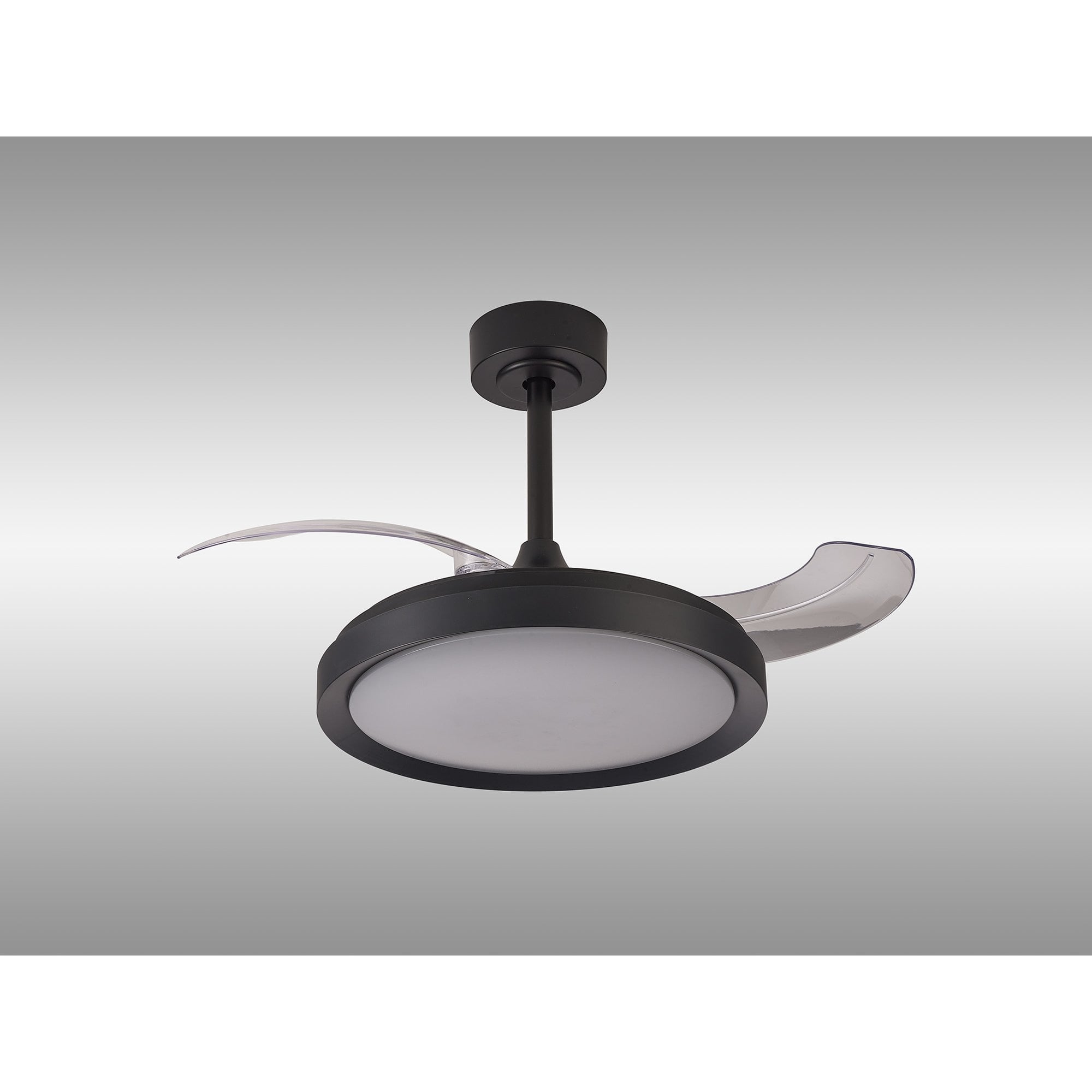 Mantra Mistral Mini 40W LED Dimmable Ceiling Light With Built-In 28W DC Fan, 2700-5000K Remote Control - Black