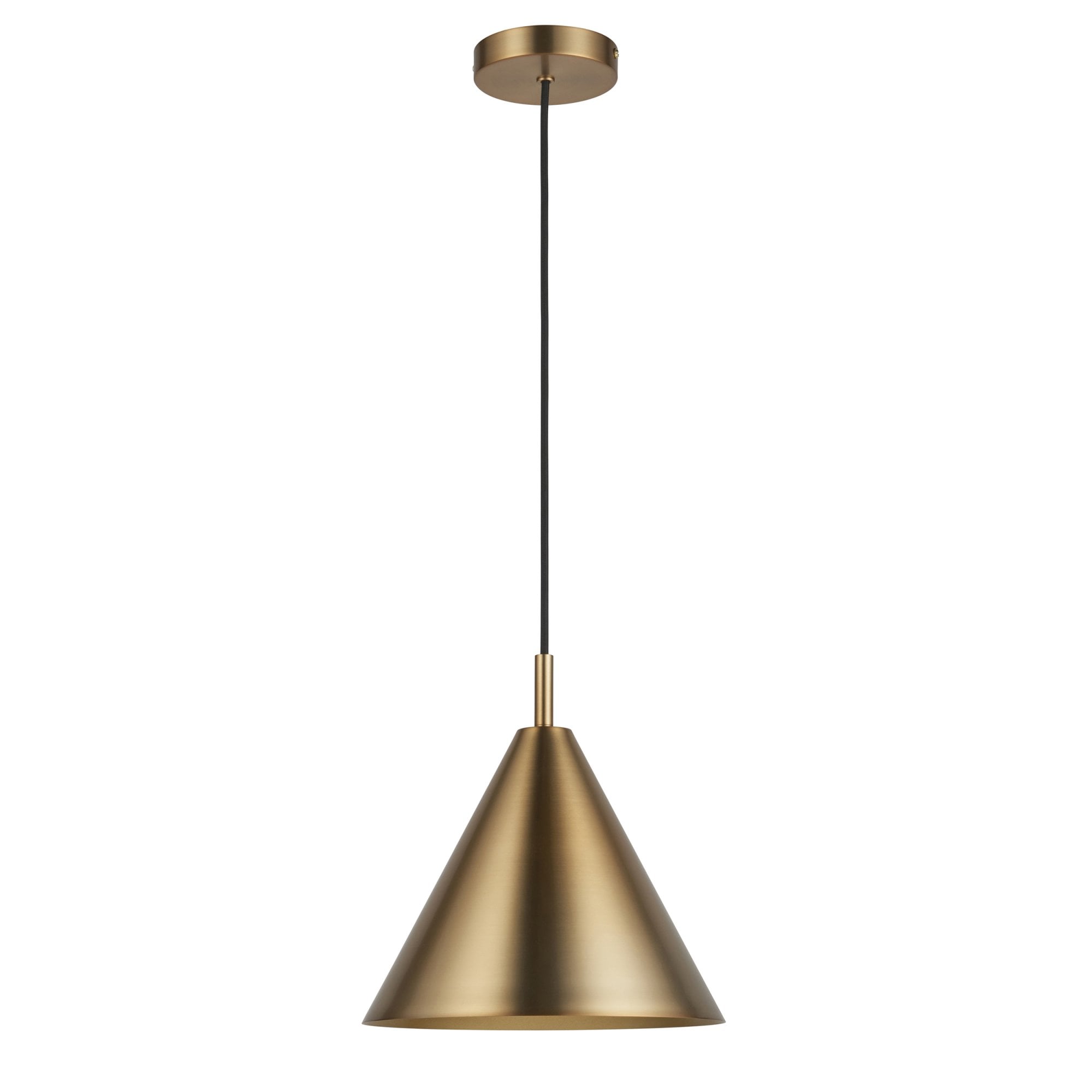 Endon Cape 1 Light Pendant - Warm Antique Brass