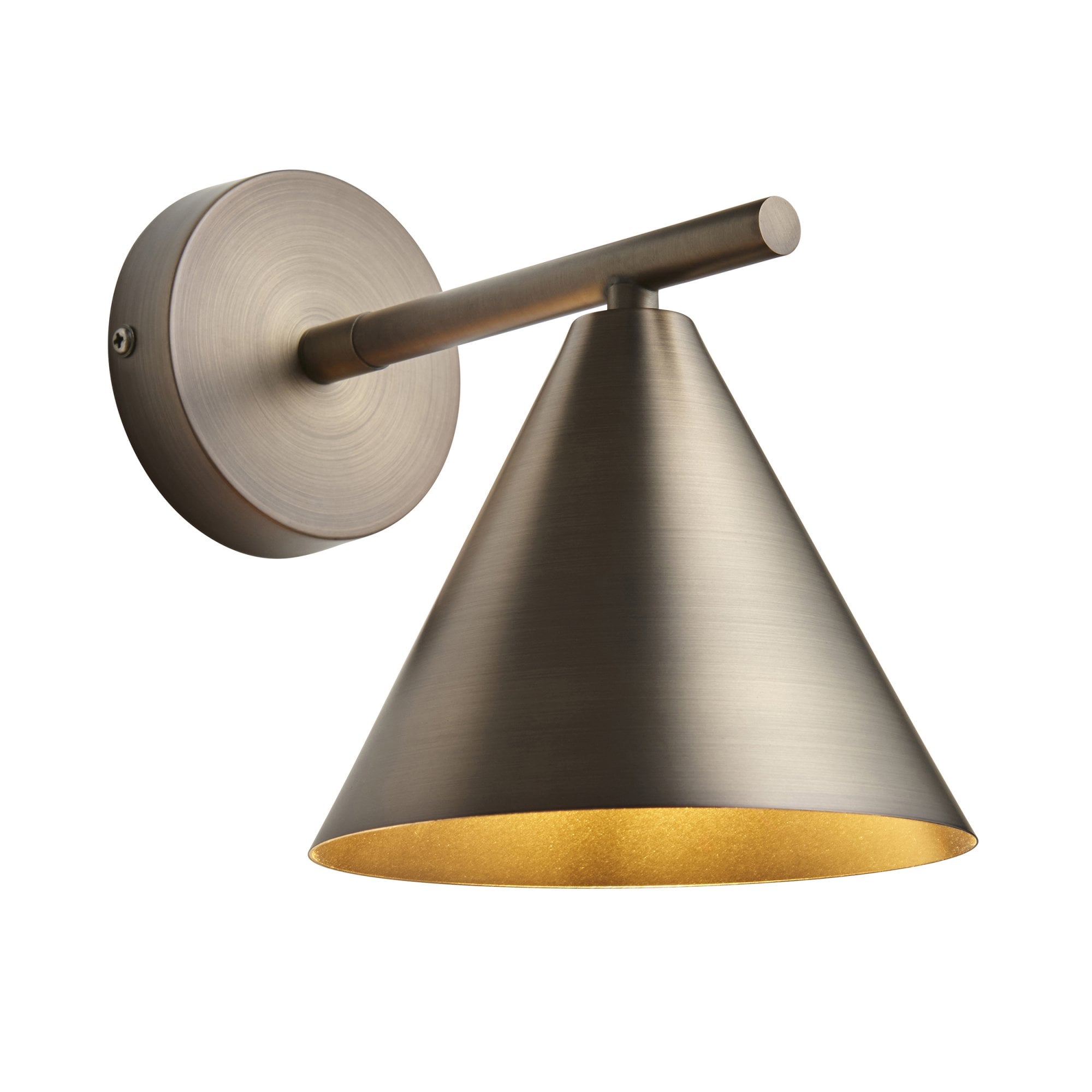 Endon Cape 1 Light Wall Light - Brushed Antique Bronze