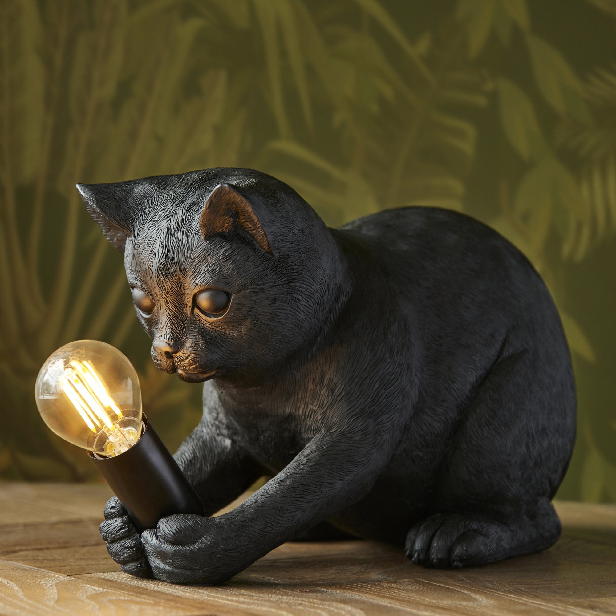 Endon Kitten 1 Light Table Lamp - Matt Black