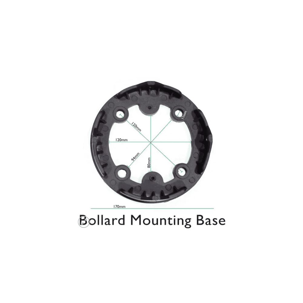 Lumena Fortress Pillar Bollard Light - Black - Mains