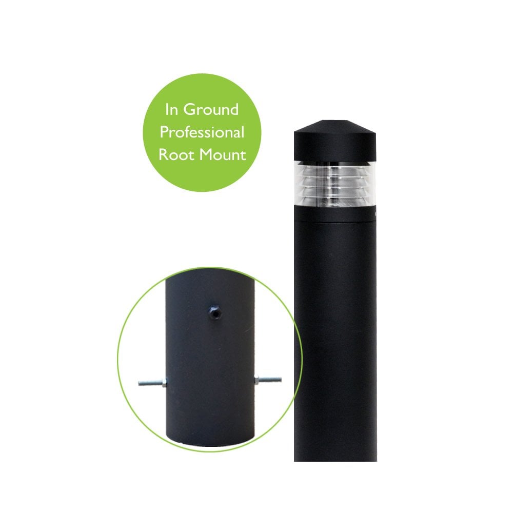 Lumena Lighthouse Pillar Bollard Light - Black - Mains