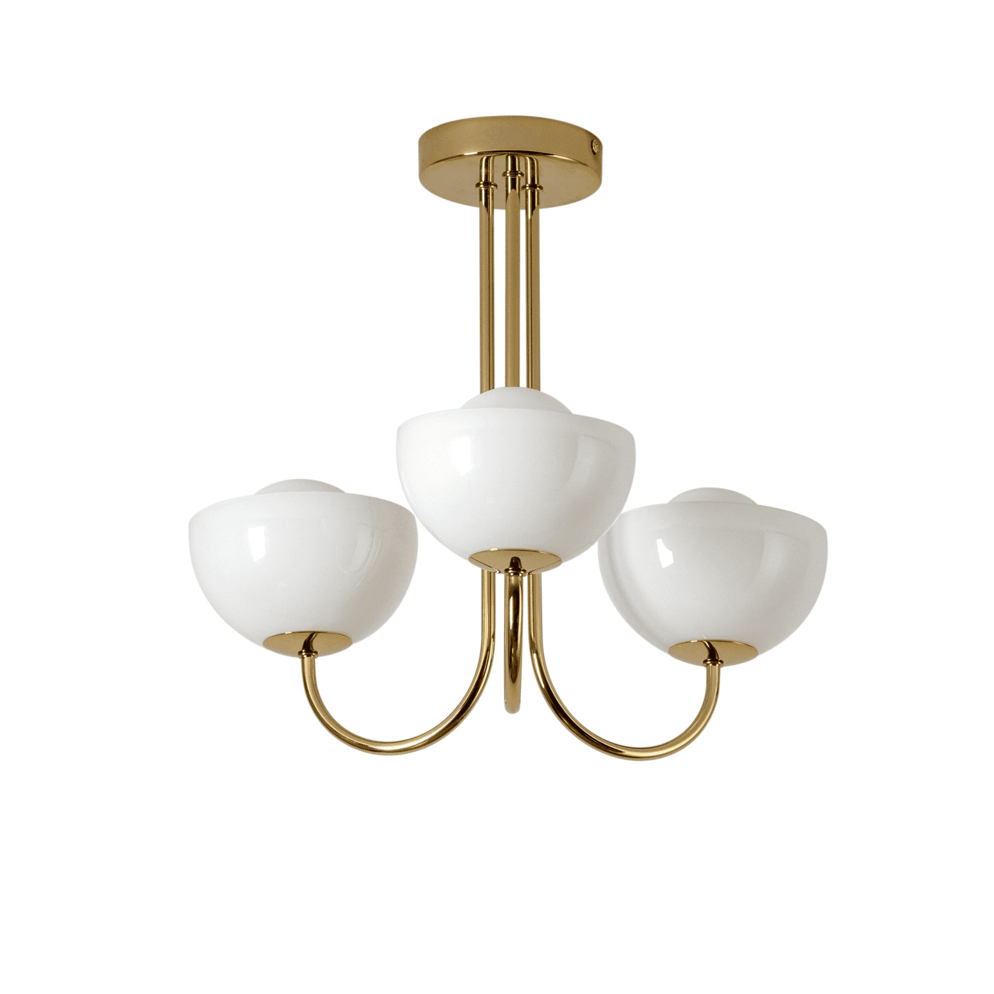 houseof. Dome 3 Light Ceiling Pendant - Brass