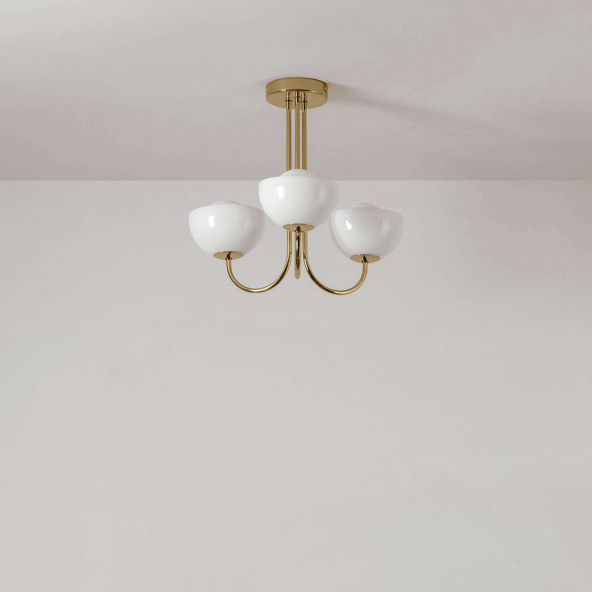 houseof. Dome 3 Light Ceiling Pendant - Brass