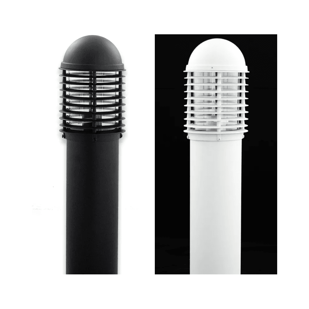 Lumena Domus Louvred Aluminium Path Light - Black - Mains