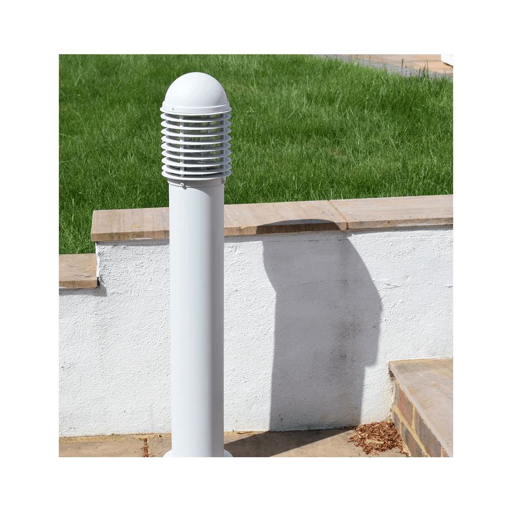 Lumena Domus Louvred Aluminium Path Light - White - Mains