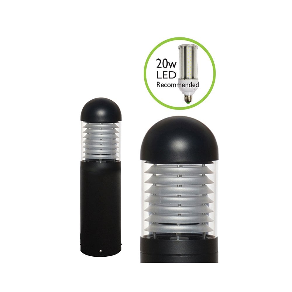 Lumena LEDifice Domed Bollard Light - Black - Mains
