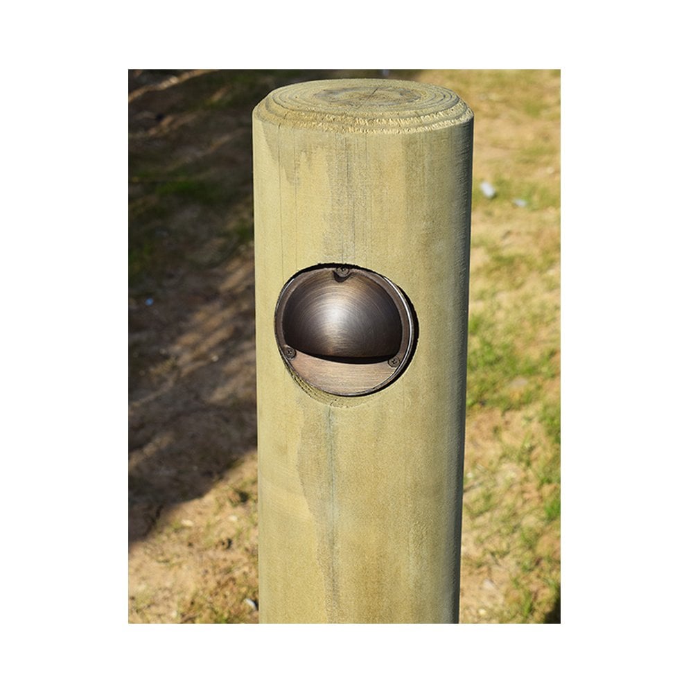 Lumena Radiata Post Timber Path Light - Rustic Bronze - Mains