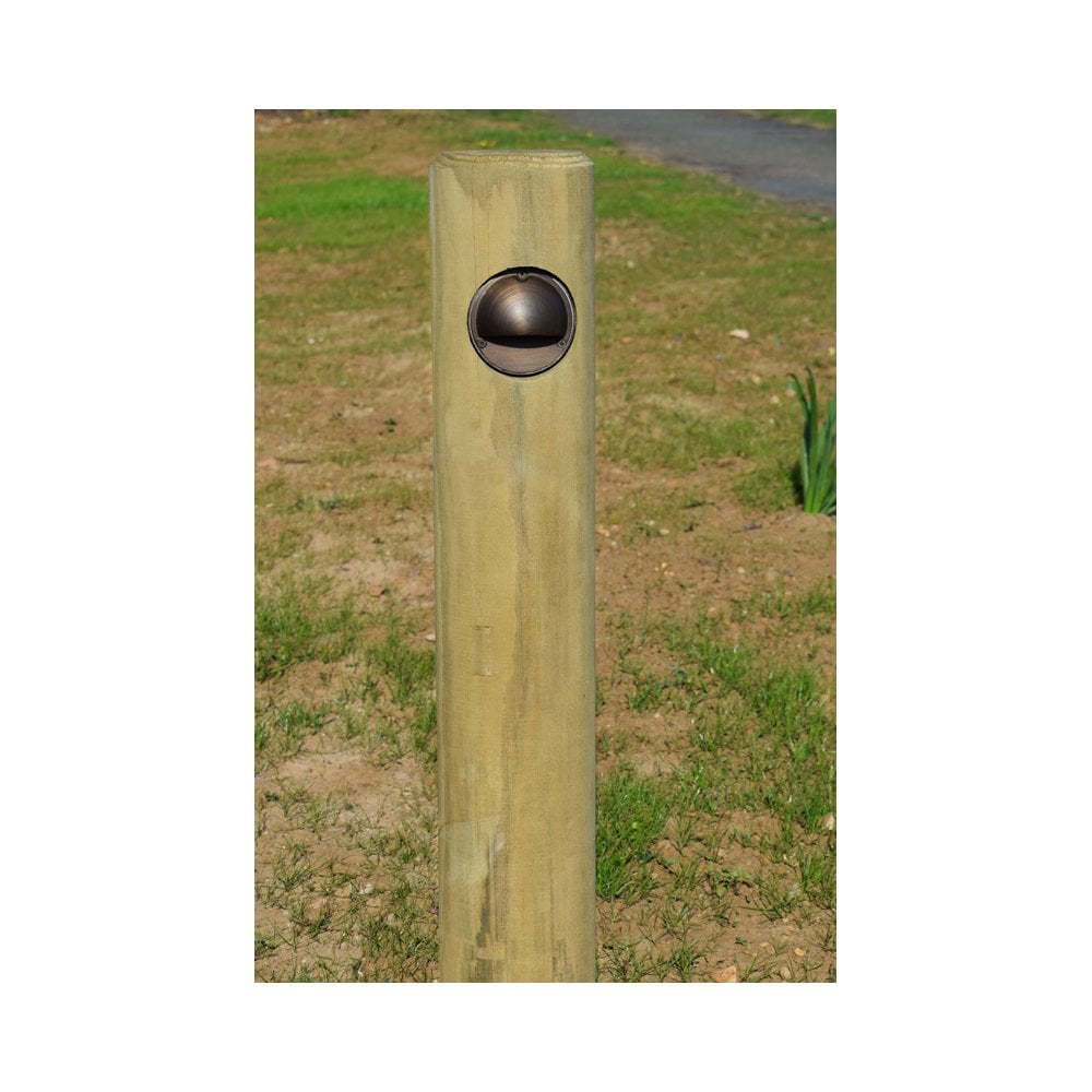 Lumena Radiata Post Timber Path Light - Rustic Bronze - Mains