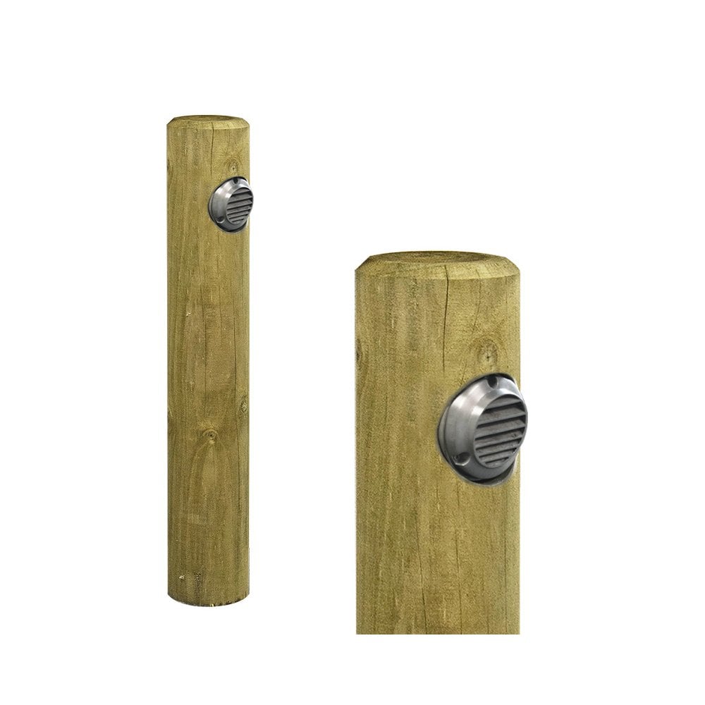 Lumena Radiata Post Timber Path Light - Slatlite Aged Silver - Mains