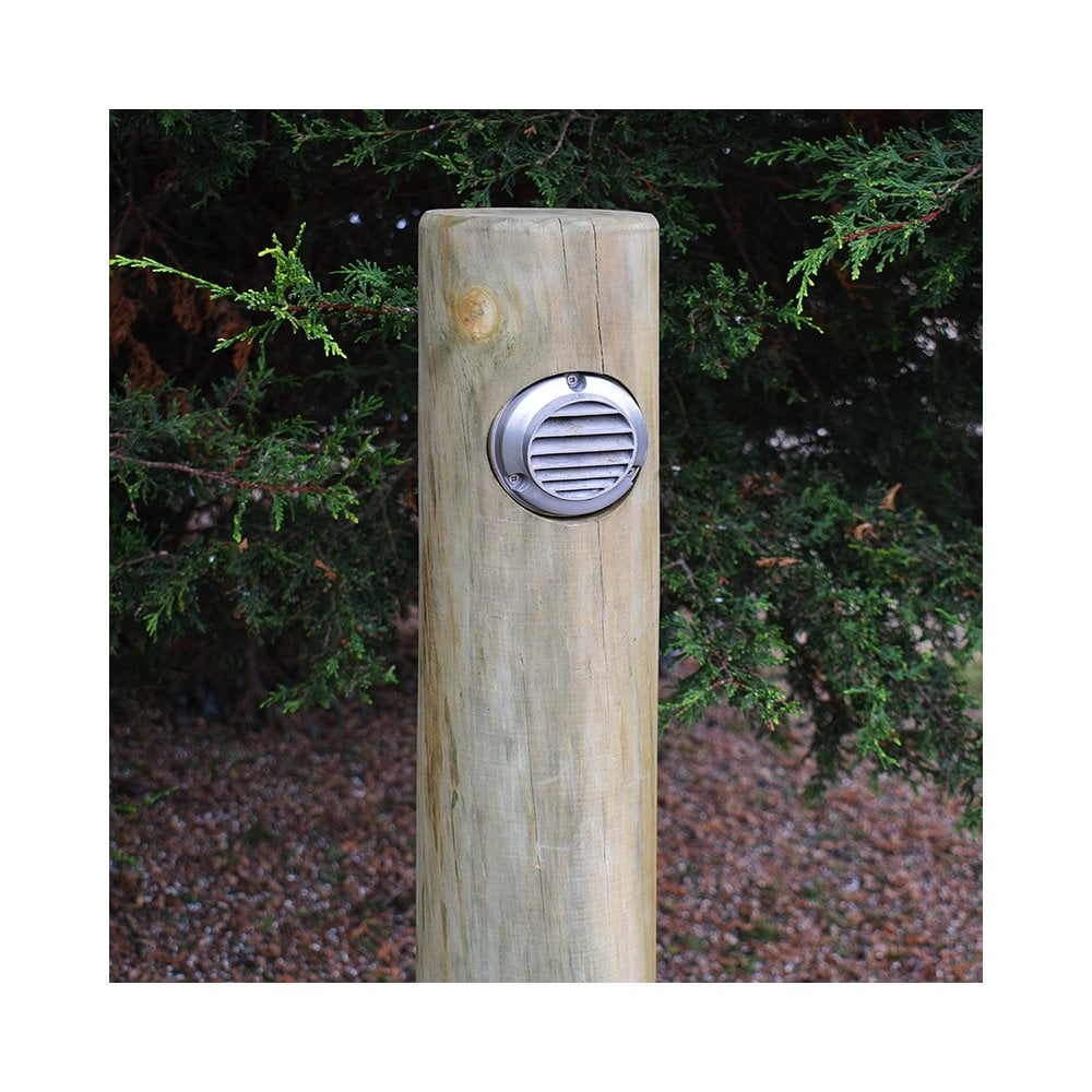 Lumena Radiata Post Timber Path Light - Slatlite Aged Silver - Mains