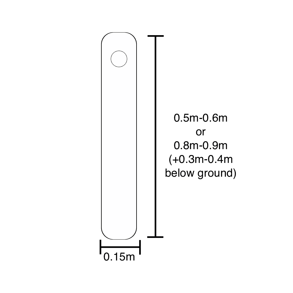 Lumena Radiata Post Timber Path Light - Slatlite Aged Silver - Mains