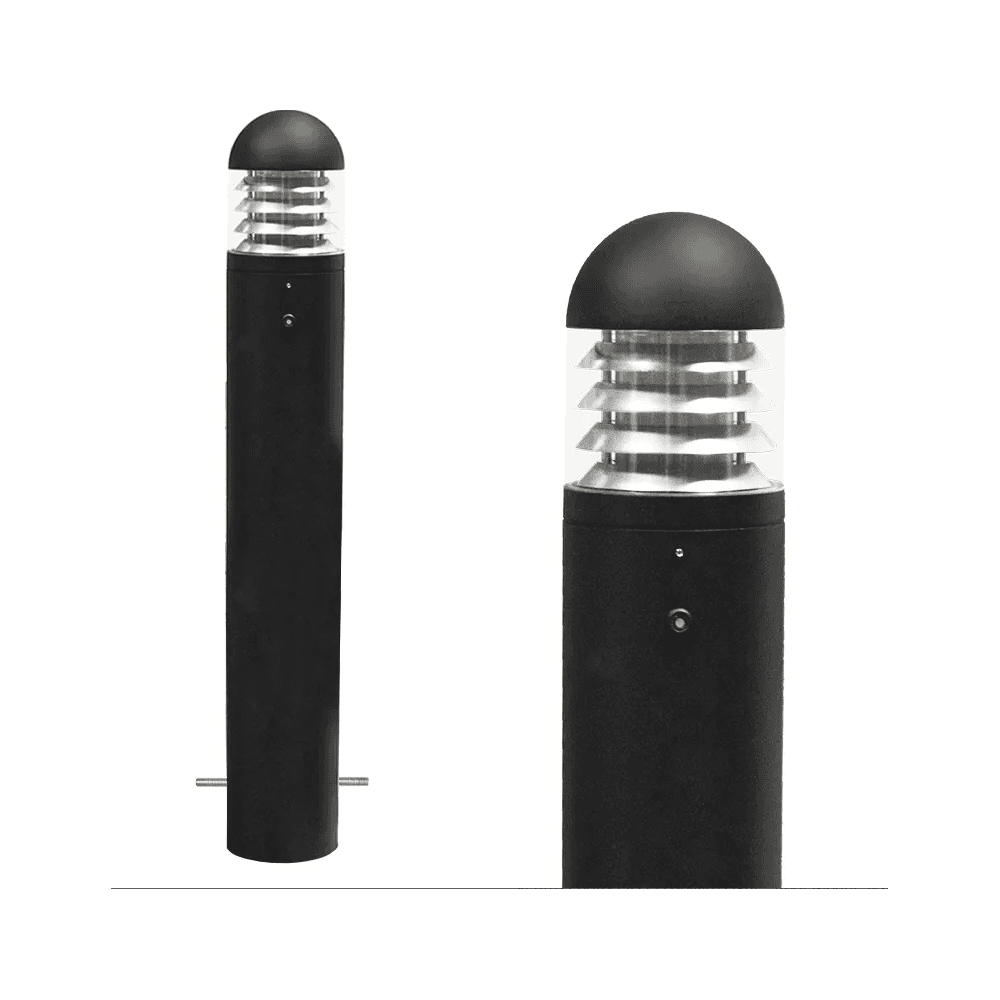 Lumena Boleda Ventus Integrated LED Bollard Light - Black - Mains
