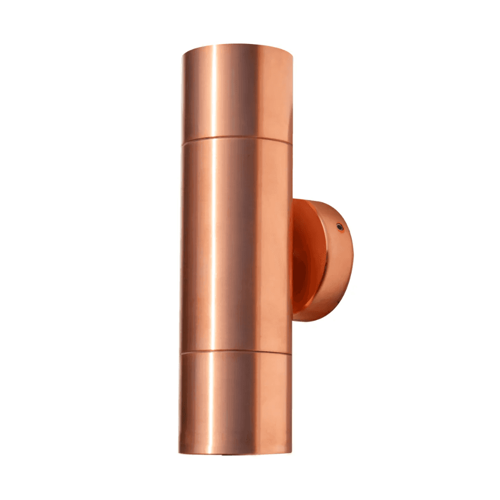 Lumena Hilospot 240v Outdoor Twin Spotlight - Natural Copper - Mains