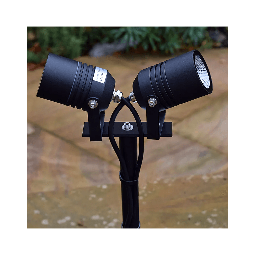 Lumena AlvaLED - 6W Adjustable LED Twin Spike Light - Mains