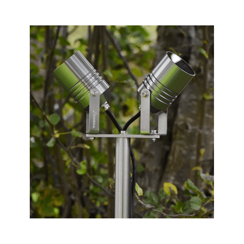 Lumena AlvaLED - 6W Adjustable LED Twin Spike Light - Mains