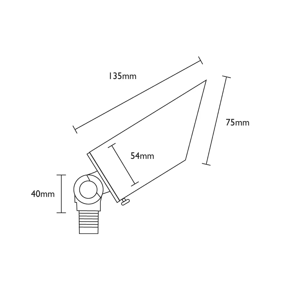 Lumena Astros Outdoor Spotlight - Natural Copper - Mains
