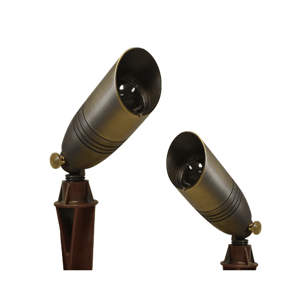 Lumena Director Brass GU10 Up Light - Rustic Bronze - Mains