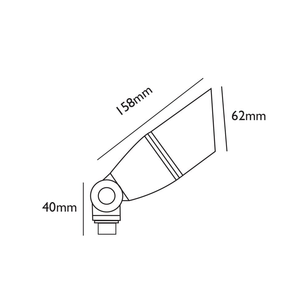 Lumena Director Brass GU10 Up Light - Rustic Bronze - Mains