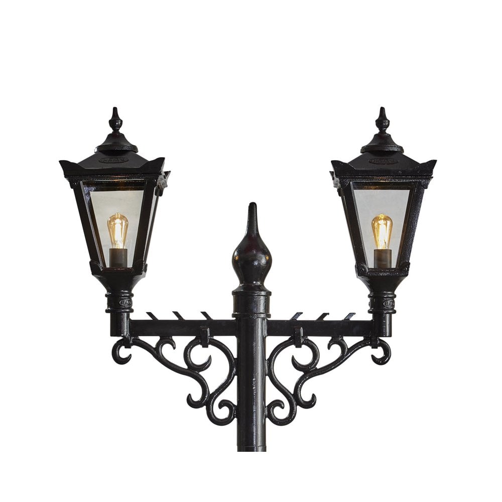 Harte Victorian Style Large 3.3m Double Headed Lamp Post - Cast Iron
