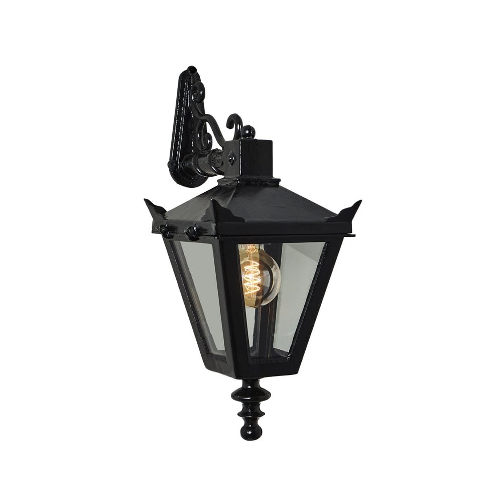 Harte Victorian 0.48m Traditional Downturned Wall Light With Decorative Arm - Cast Iron