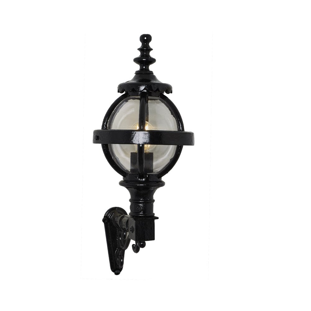 Harte Victorian 0.59m Globe Wall Light With Decorative Arm - Cast Iron