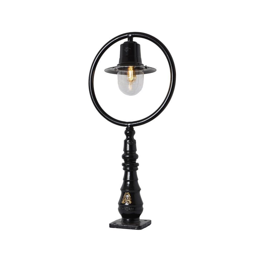 Harte Classic Railway Style 1.21m Pedestal Light - Cast Iron & Steel