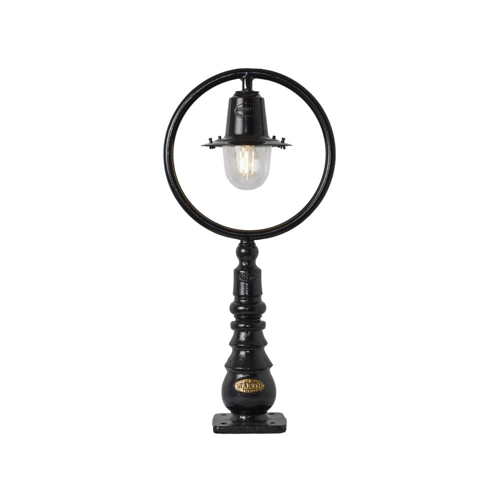 Harte Classic Railway Style 0.75m Pedestal Light - Cast Iron & Steel
