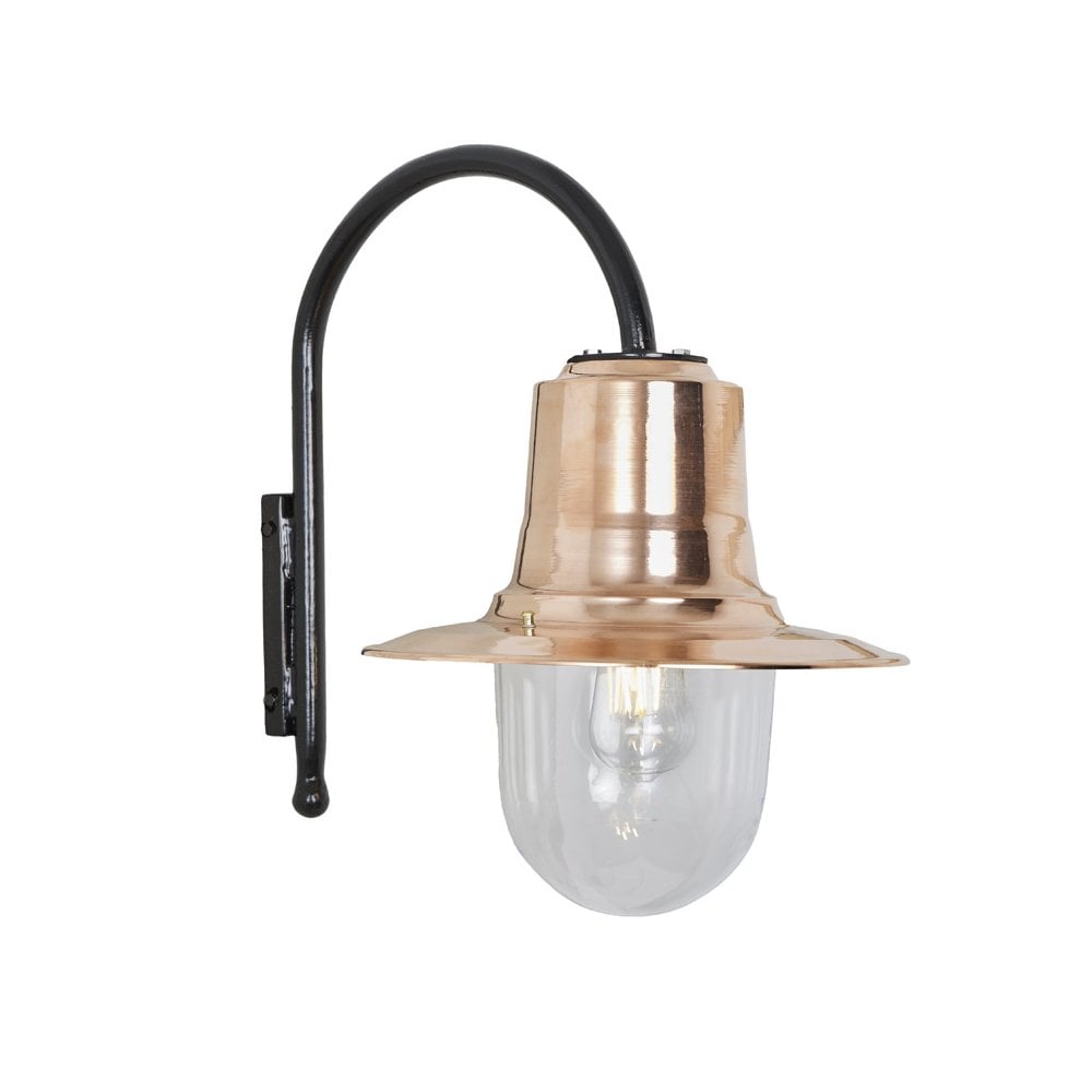 Harte Vintage Tear Drop 0.91m Wall Light - Galvanised Steel & Copper Head