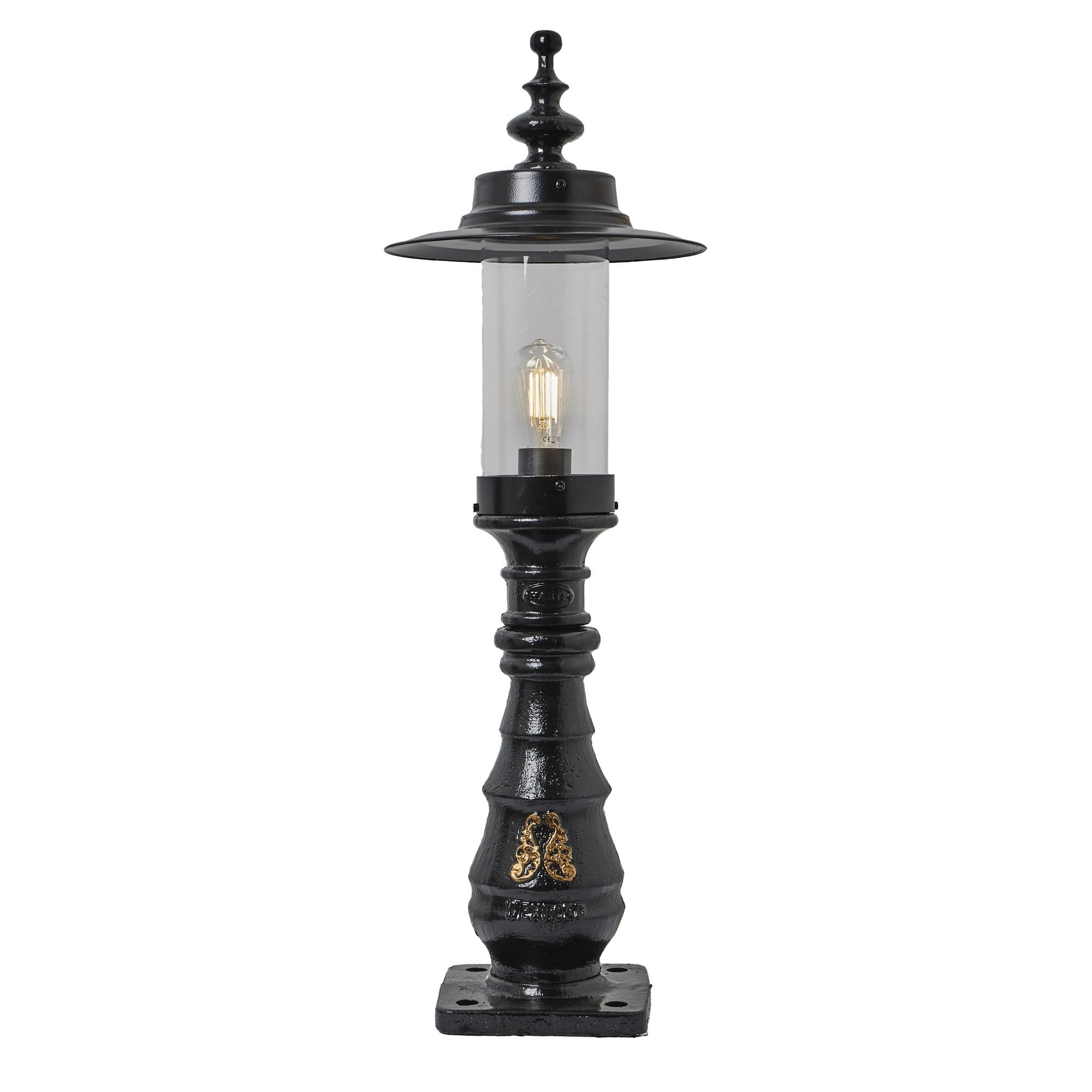 Harte Georgian Style 0.98m Pedestal Light - Cast Iron & Steel