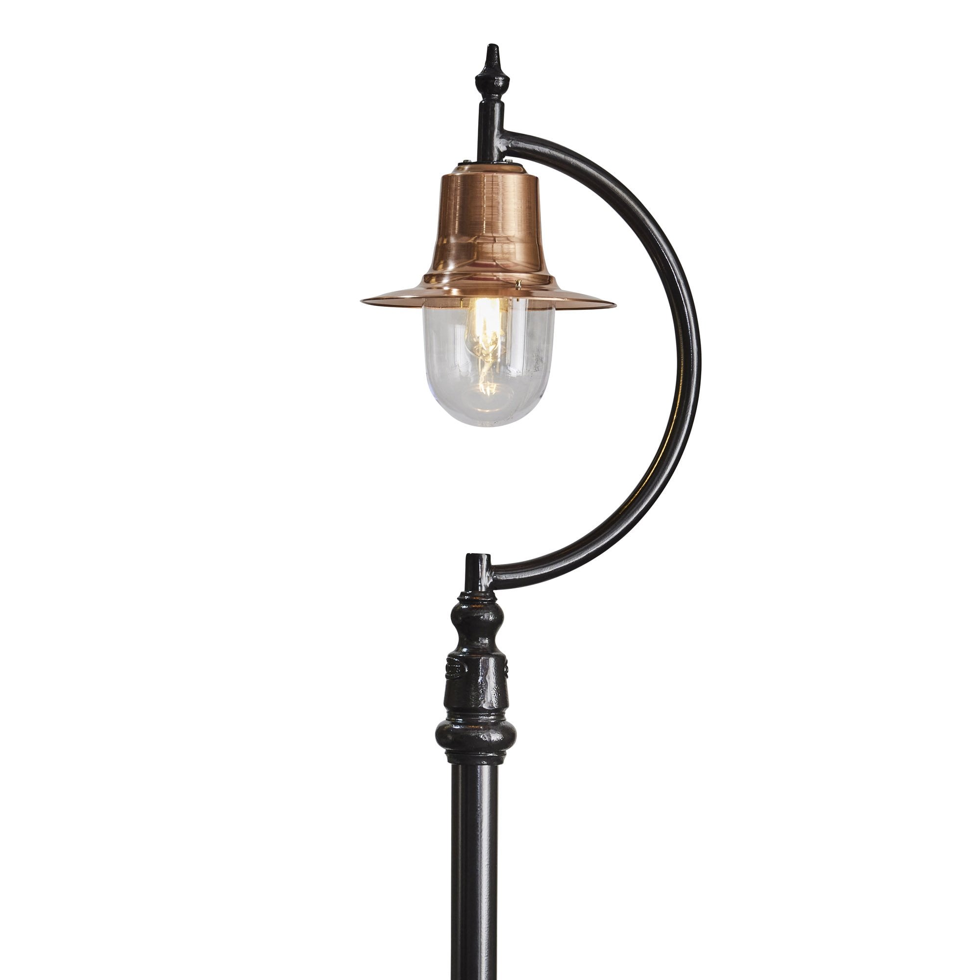 Harte Vintage Tear Drop 2.8m Lamp Post - Cast Iron, Steel & Copper Head