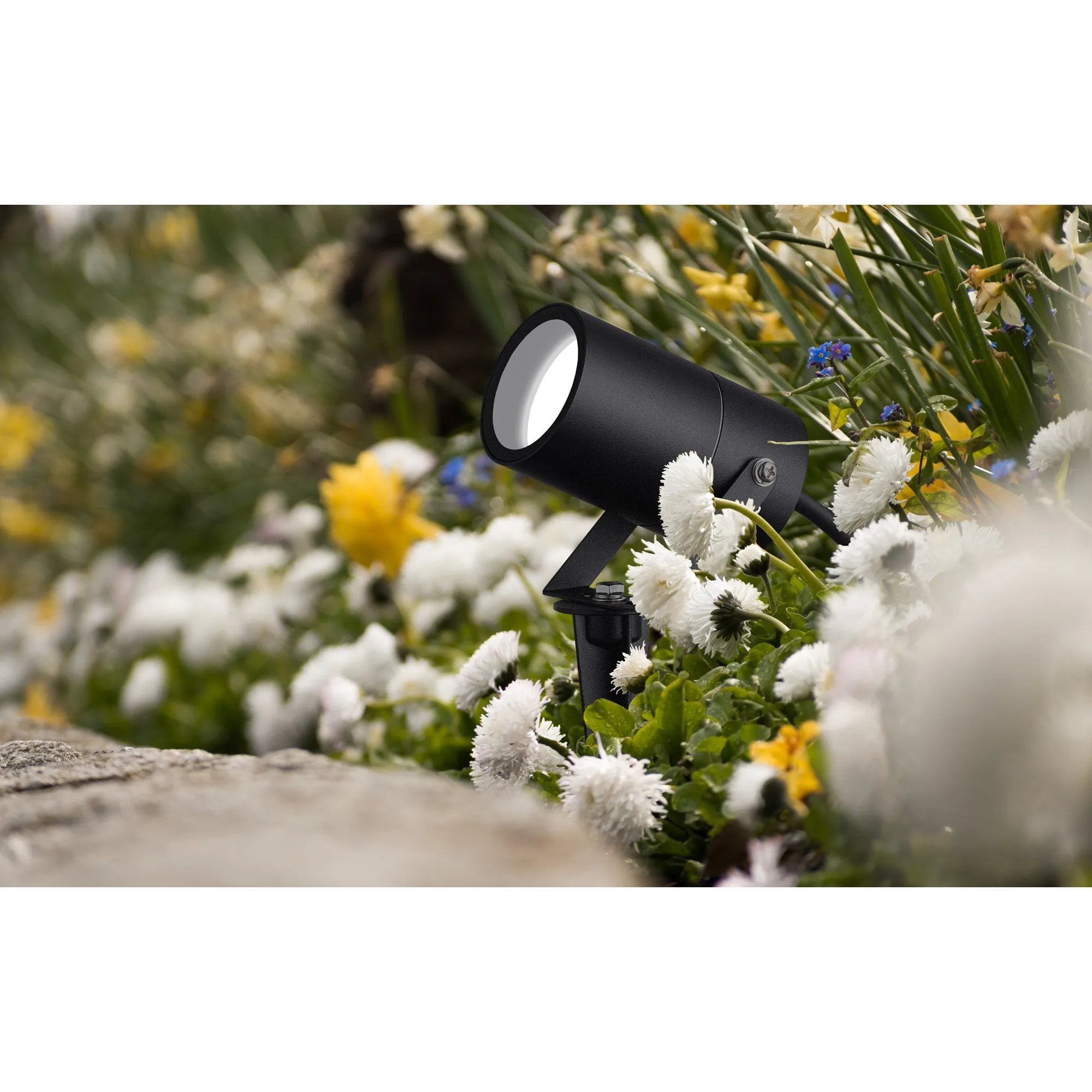 Mantra Quebec IP65 GU10 Spike/Wall Light - Black