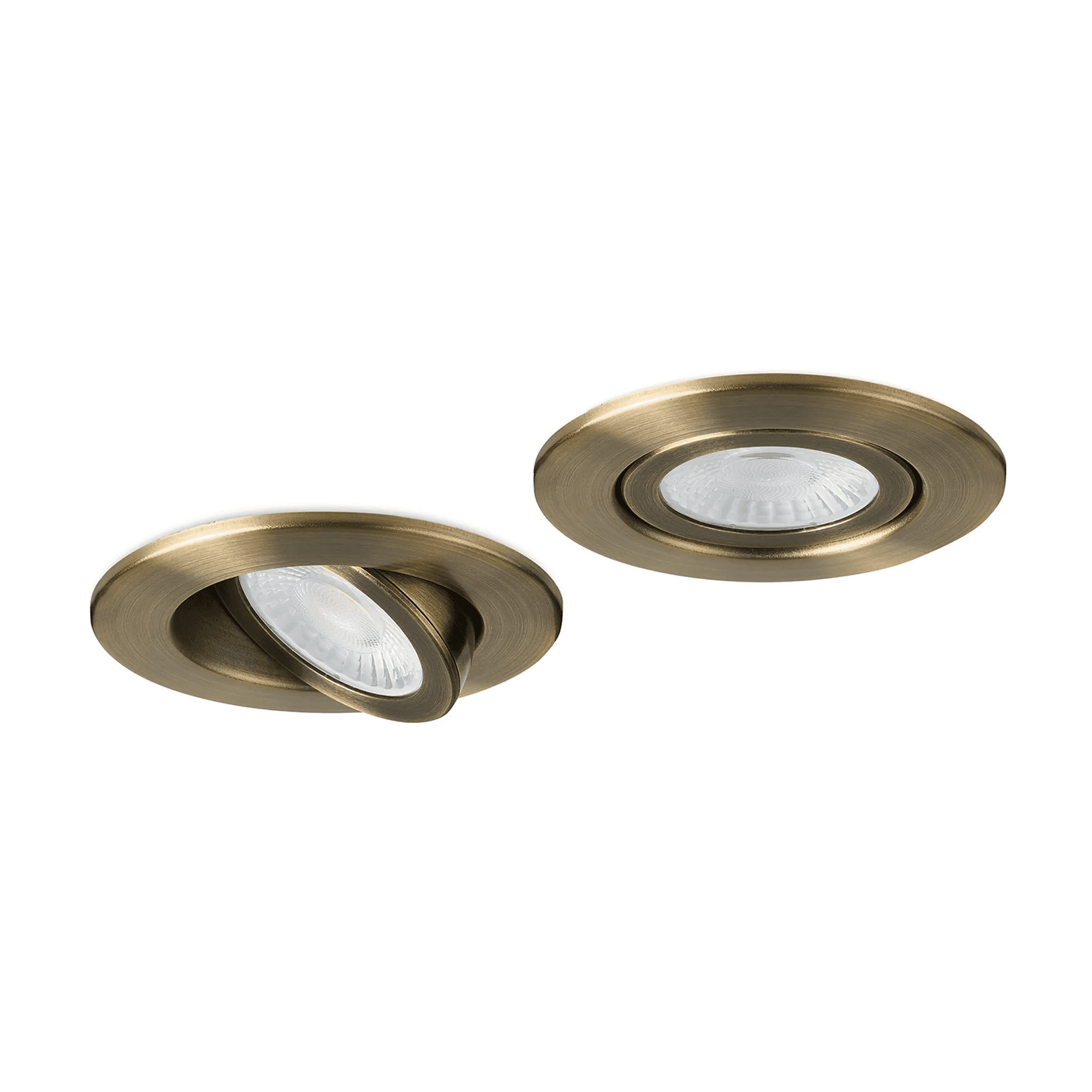 Fabula Mulgrave CCT LED Adjustable Downlight  - IP65 Fire Rated - Antique Brass