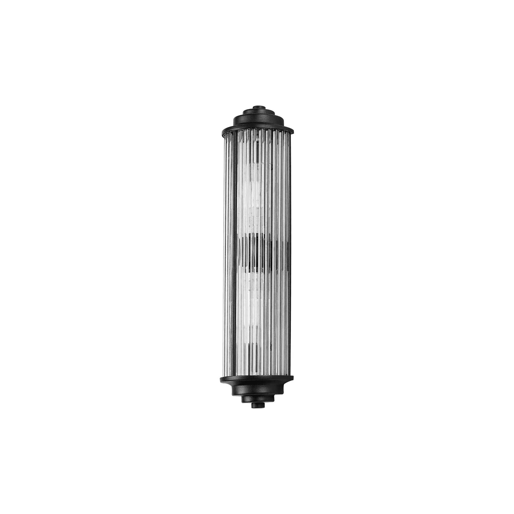 Fabula Wedgewood 2 Light Glass Rod Wall Light G9 IP44 - Satin Black