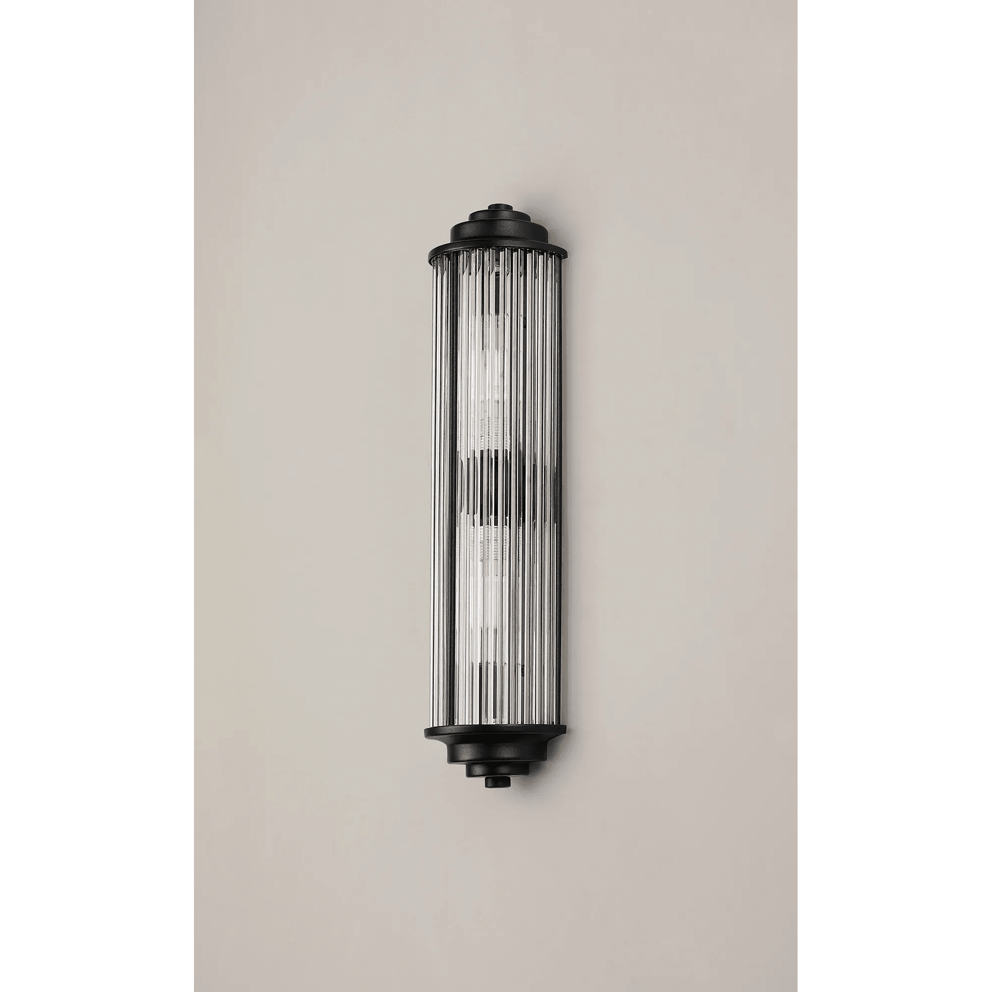 Fabula Wedgewood 2 Light Glass Rod Wall Light G9 IP44 - Satin Black