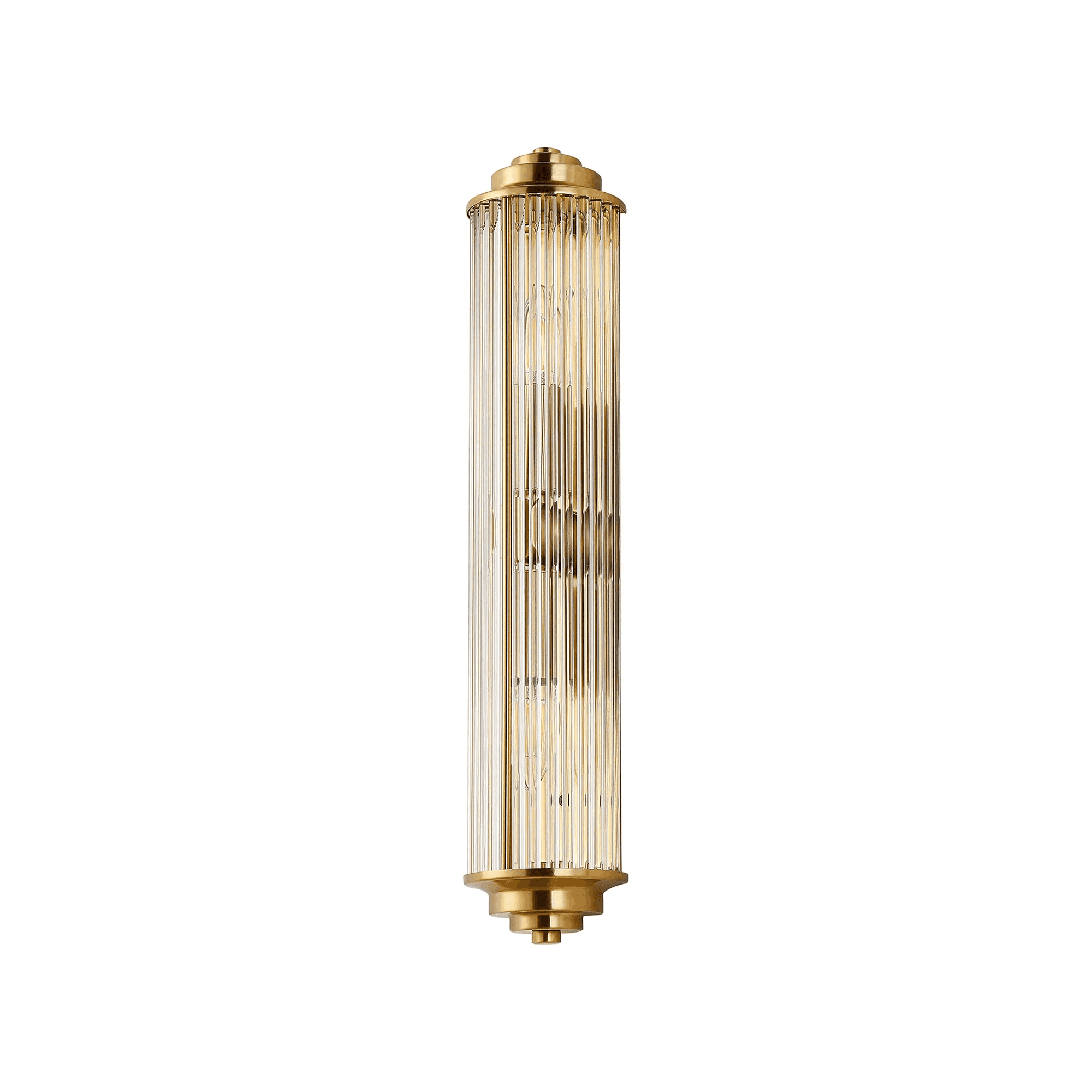 Fabula Wedgewood 2 Light Glass Rod E14 IP44 - Gold & Clear Glass