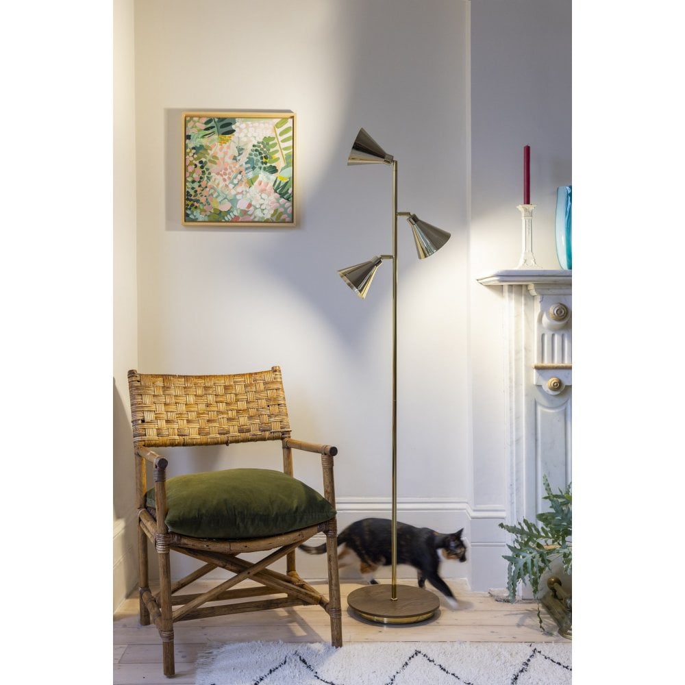 houseof. Cone Floor Lamp - Brass