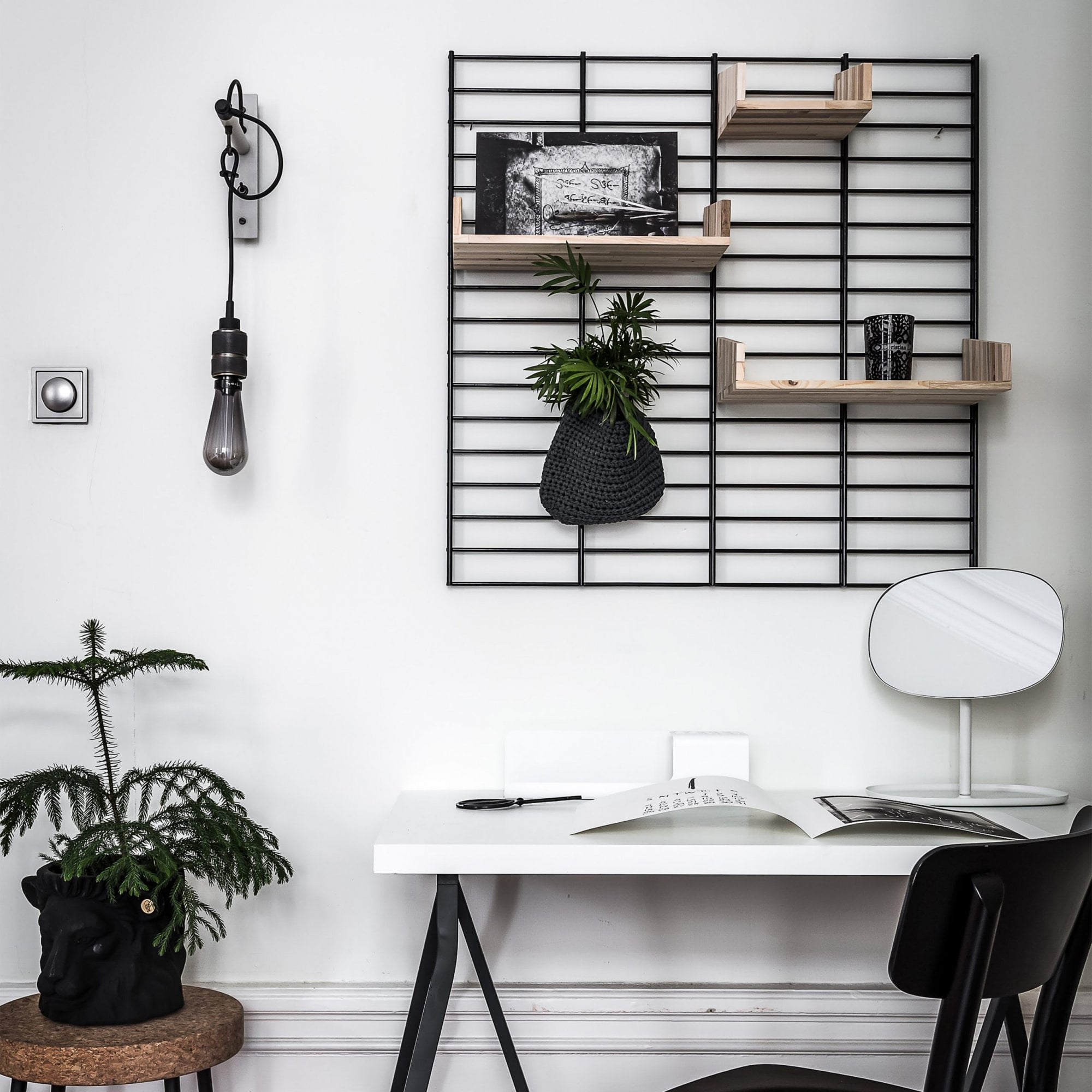 Buster + Punch Hooked Wall Light - Nude - Stone