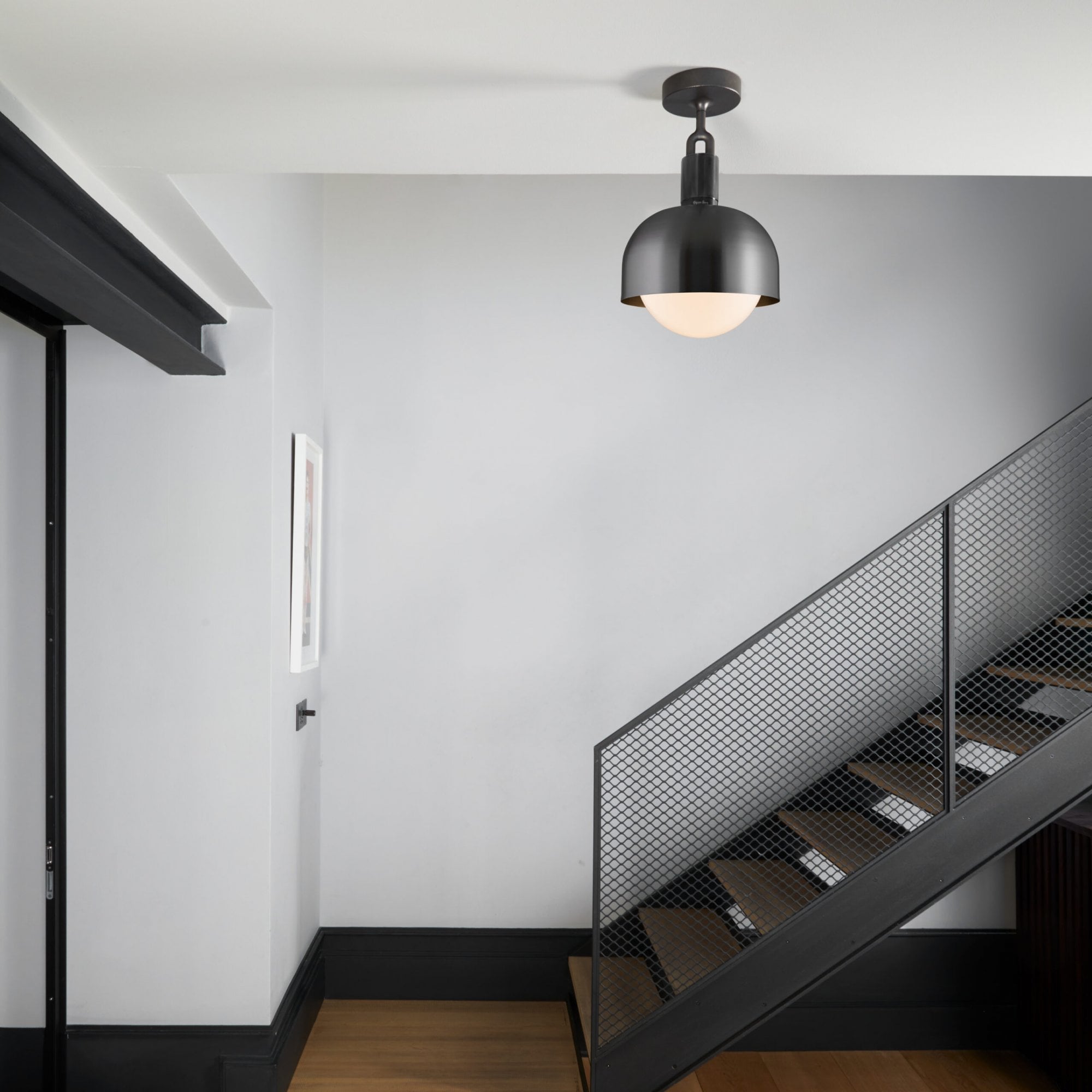 Buster + Punch Forked Ceiling Opal Globe Shade - Medium