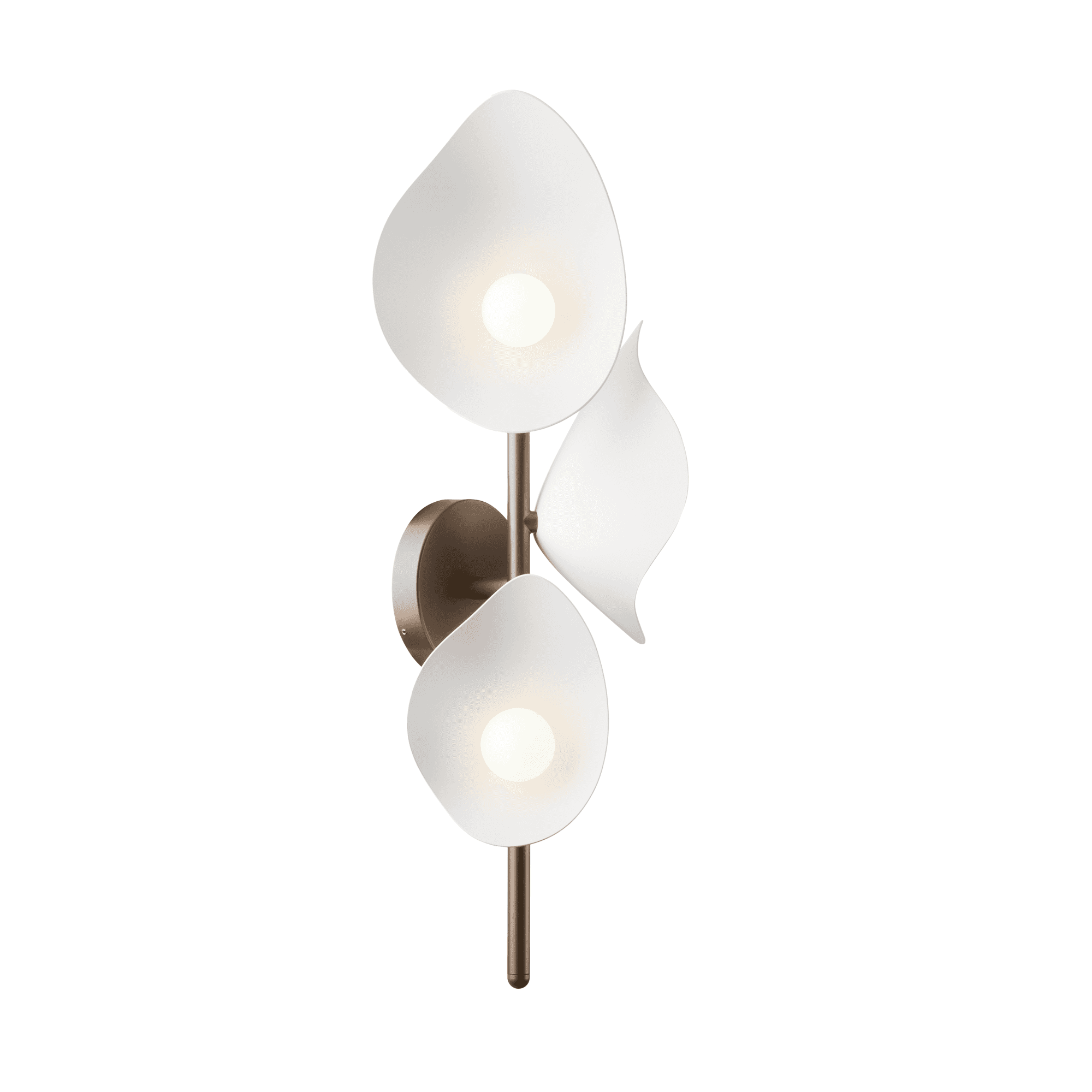 Nuura Florii 3 Wall Light - Dark Bronze & White