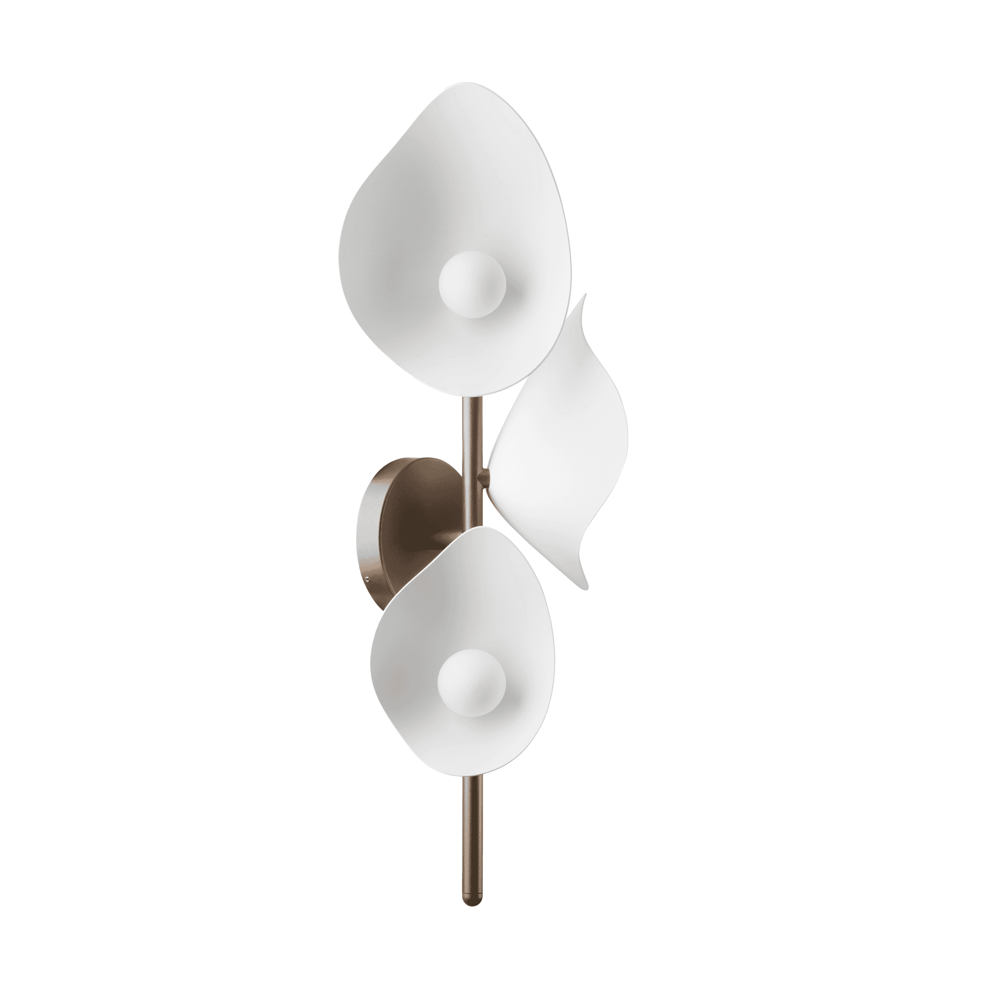Nuura Florii 3 Wall Light - Dark Bronze & White