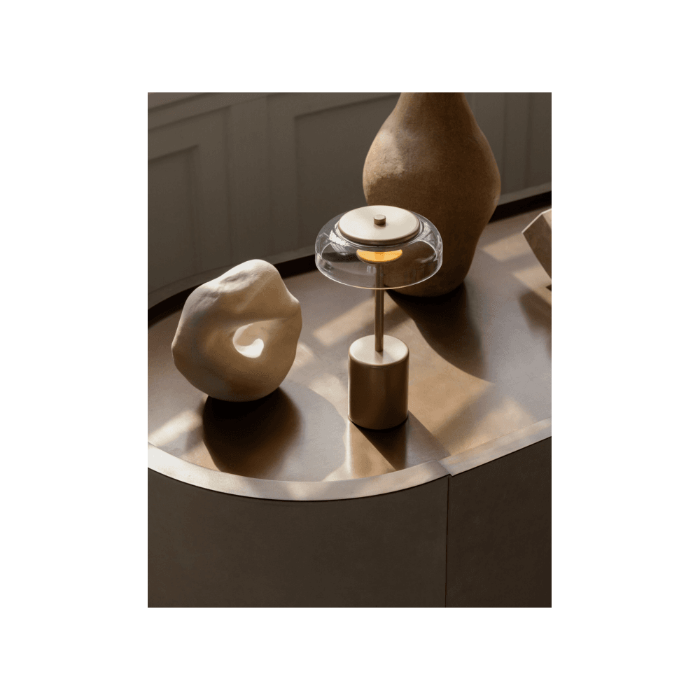 Nuura Blossi Table Mini - Nordic Gold & Clear Glass