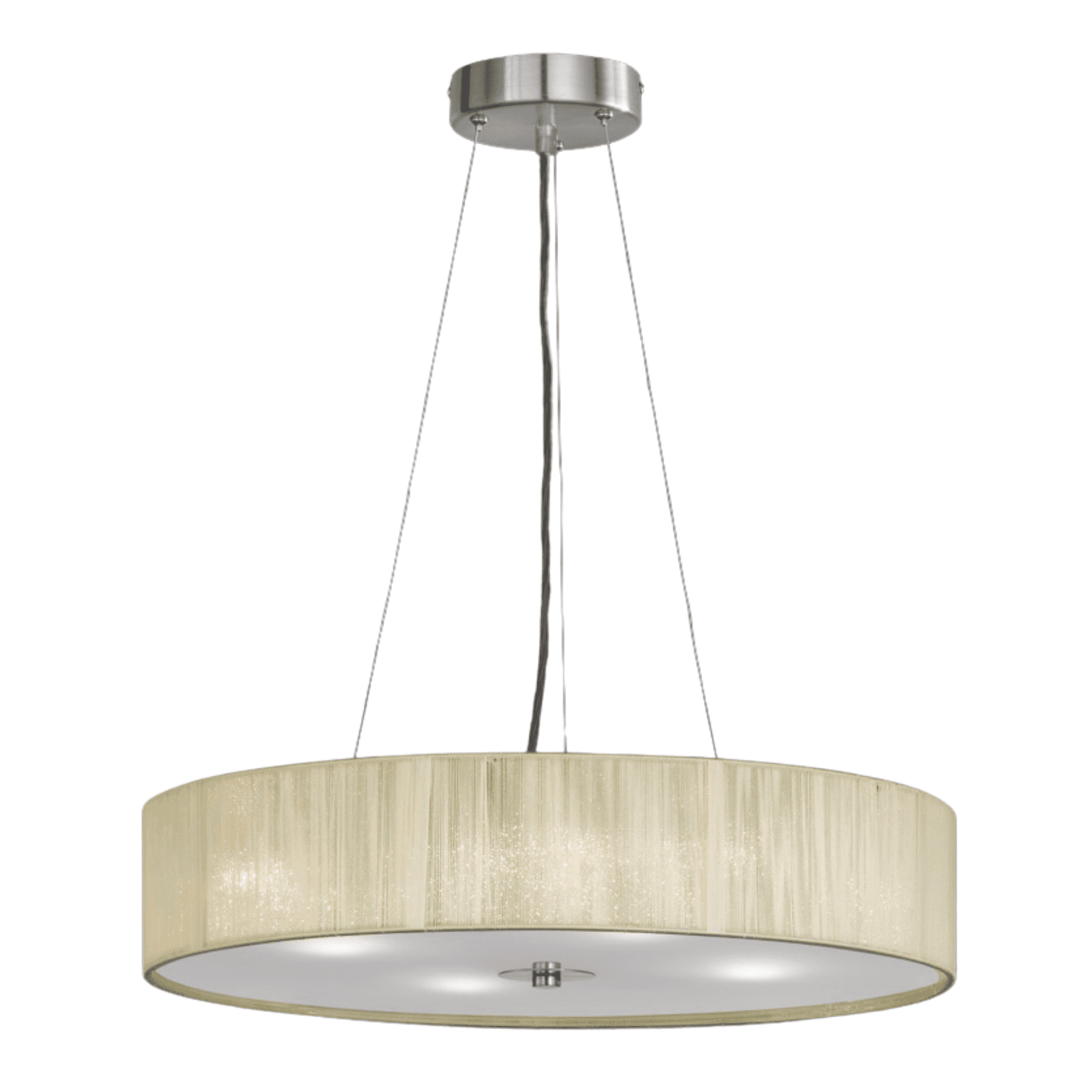 Franklite Desire 4 Light Pendant - Cream Shade
