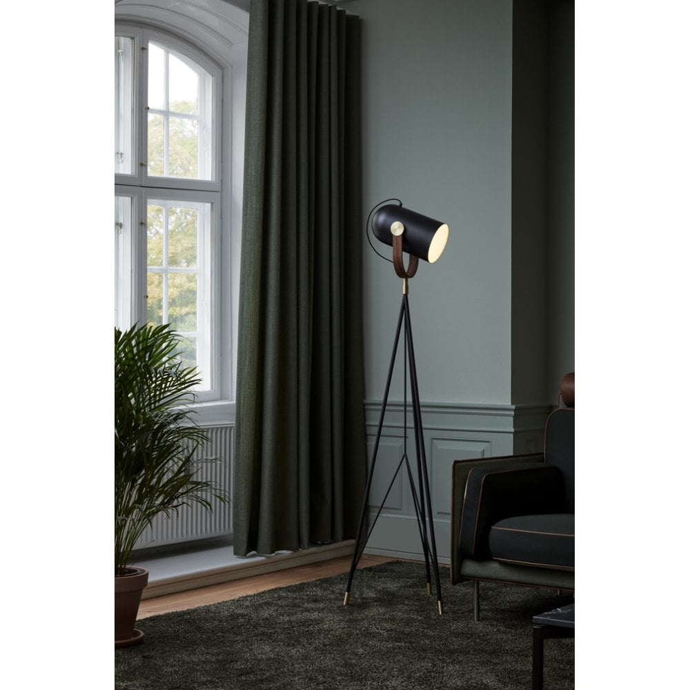 Le Klint Carronade Floor Lamp - Low - Black & Brass